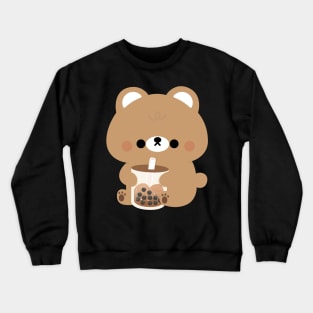 Bear Boba Tea Crewneck Sweatshirt